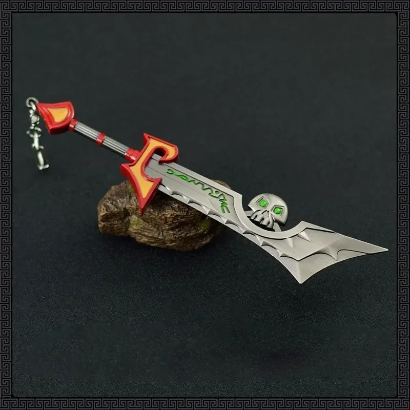 World of Warcraft Arma Ashbringer Morgraine, Incrustação de Diamante, Metal Anime Jogo Katana, Espada Samurai, Brinquedos Artesanato Presente, 18cm