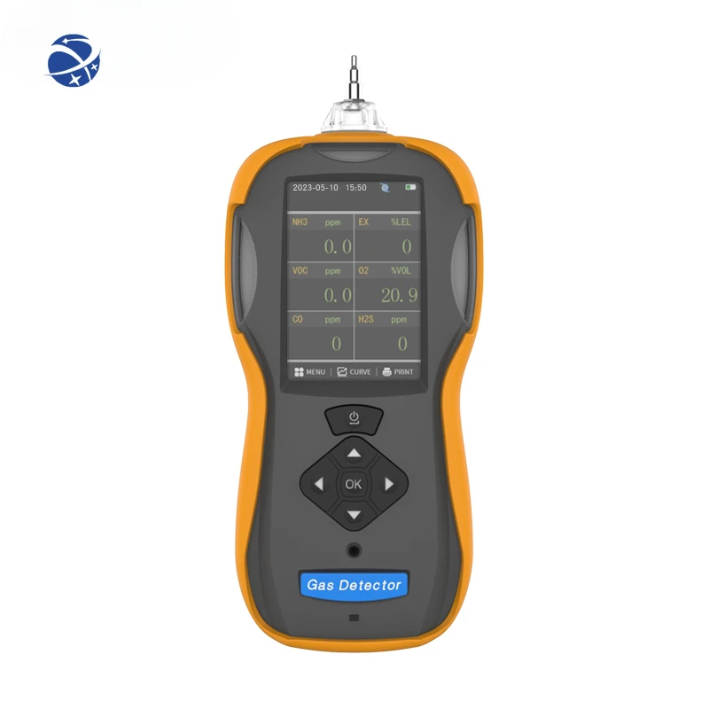 Portable multi gas detector 6 gas  with micro clip (H2S, O2, CO, and Ex NH3 CO2 ) 6 gas detector