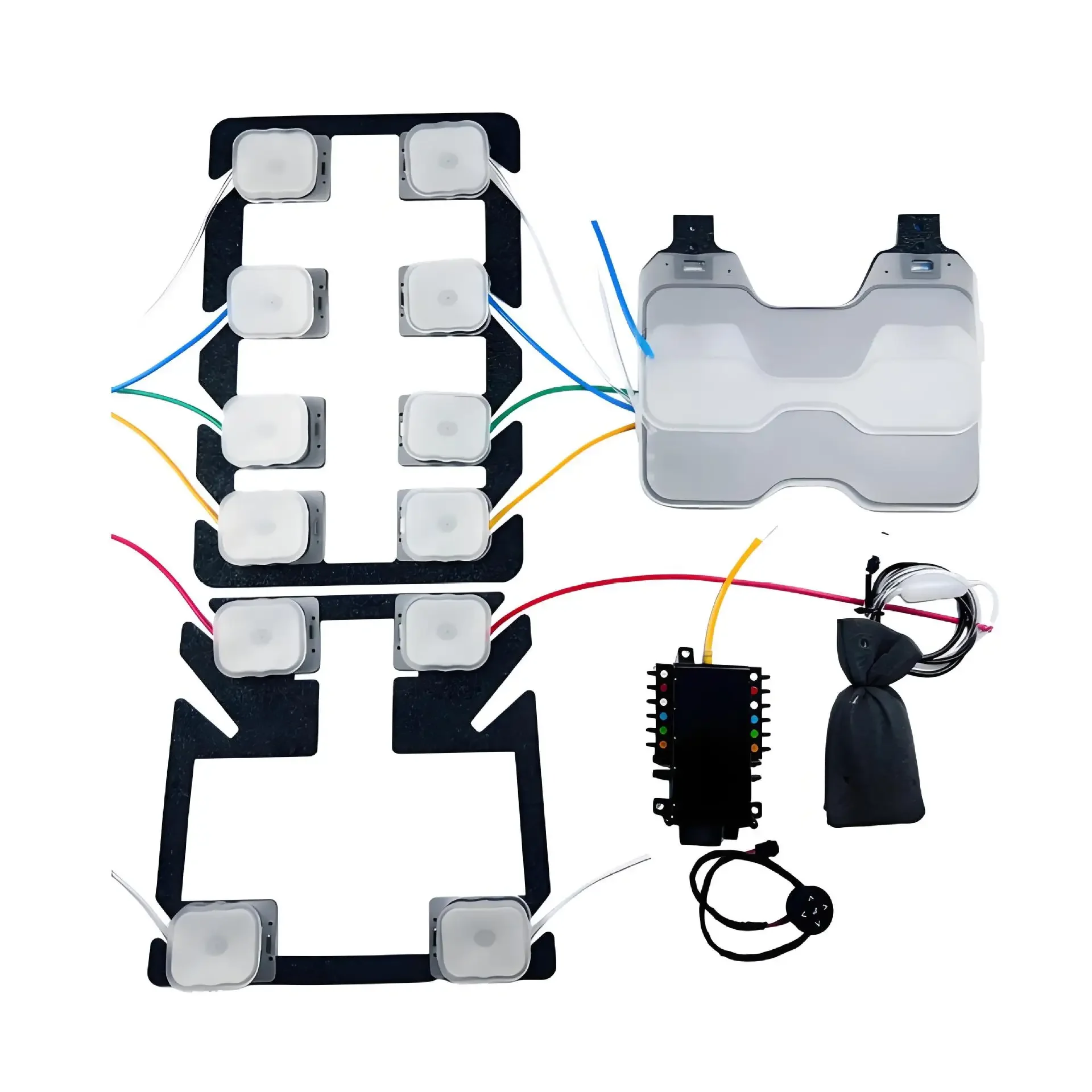 Car seat massage modification built-in 12-point pneumatic massage waist support integrated