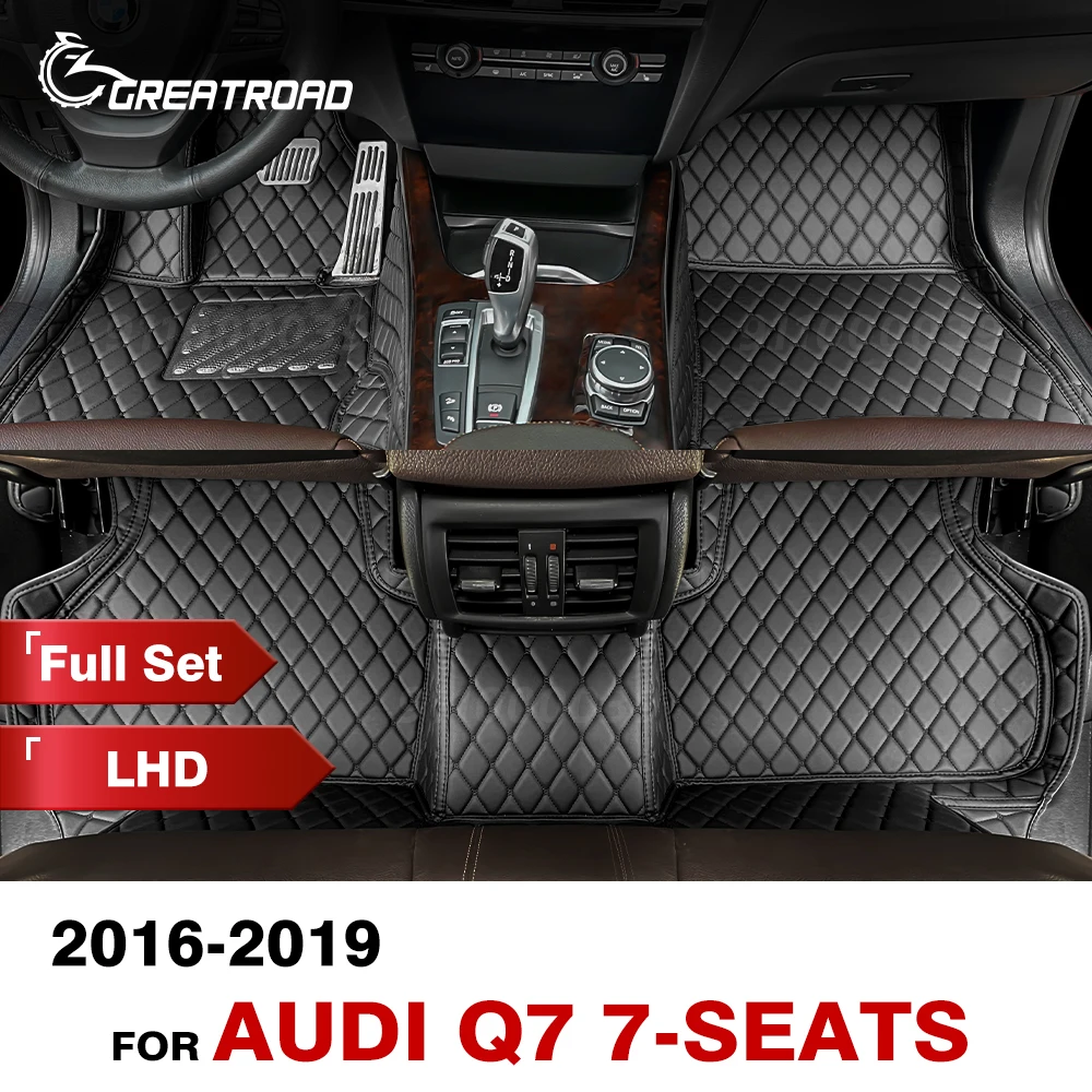 

Car floor mats for AUDI Q7 (7 Seats) 2016 2017 2018 2019 Custom auto foot Pads automobile carpet cover interior accessories