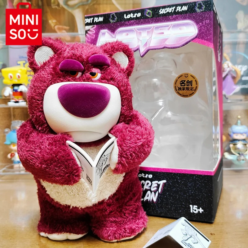 

Genuine Miniso X Disney Lotso Plush Figure 18cm Secret Plan Theme Figurine Model Collection Pvc Model Desk Ornament Toy Gift