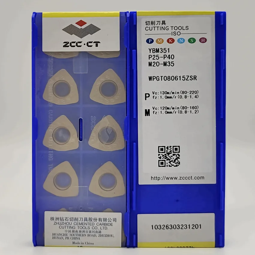 

WPGT050315ZSR YBM351/WPGT060415ZSR YBM351/WPGT080615ZSR YBM351/WPGT090725ZSR YBM351 WPGT ZCC.CT Твердосплавные пластины с ЧПУ 10 шт./кор.