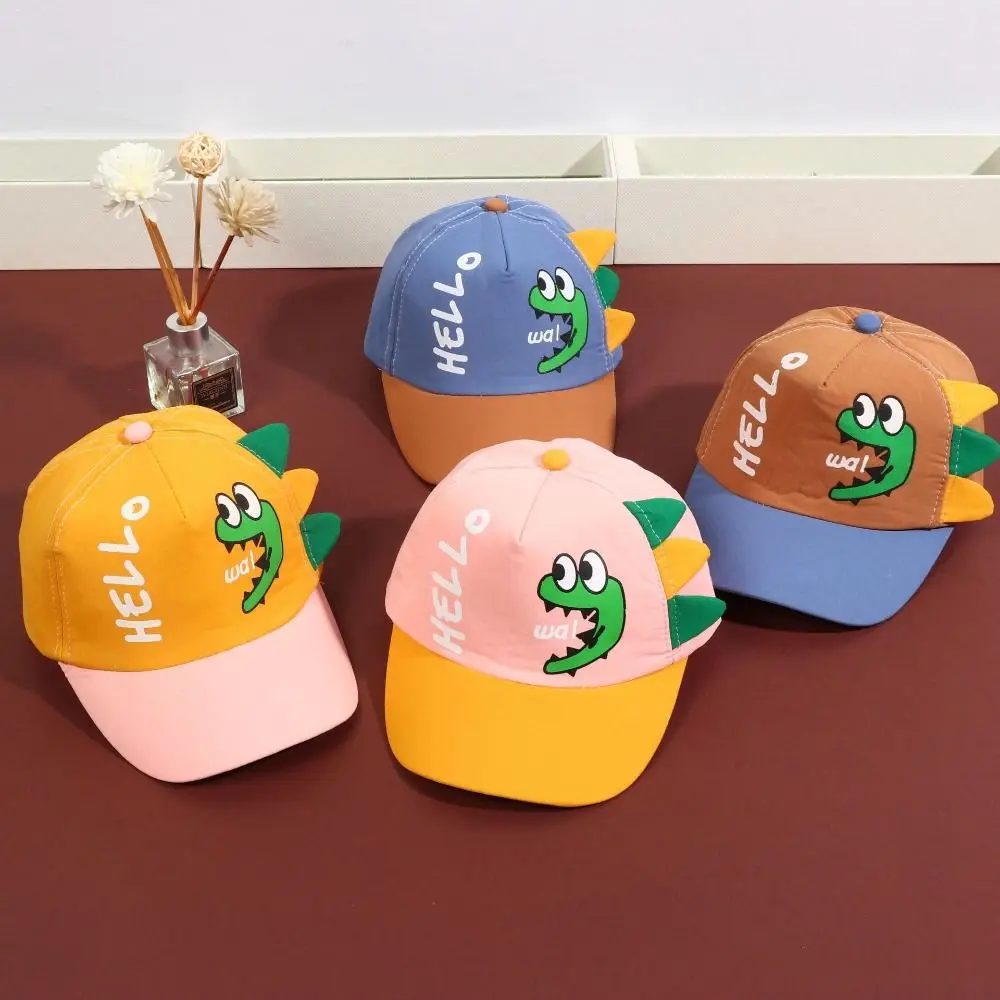 Dinosaur Printing Baby Baseball Cap Quick-drying Cartoon Children Beach Hats UV Protection Adjustable Kids Baseball Caps