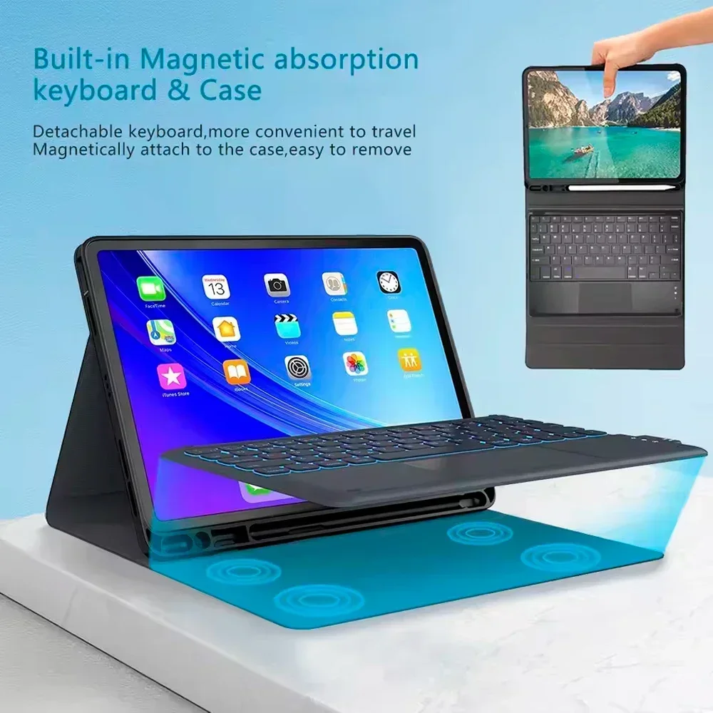 For Ipad Bluetooth Keyboard Case for iPad Pro 11 Inch iPad 9th 10th Generation 10.9 Air 5 4 10.2 Mini 6 Mini 7 Covers Funda