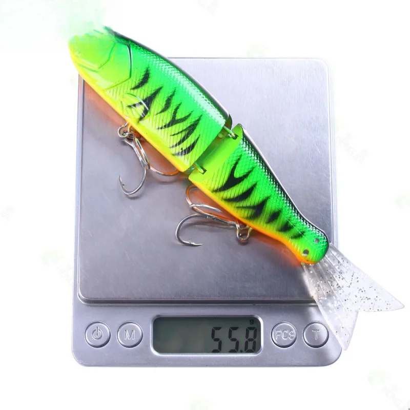 New2Holiday Bait18cm/52gSilicone ذيل السمكة متعدد الأقسام الصيد إغراء #4
