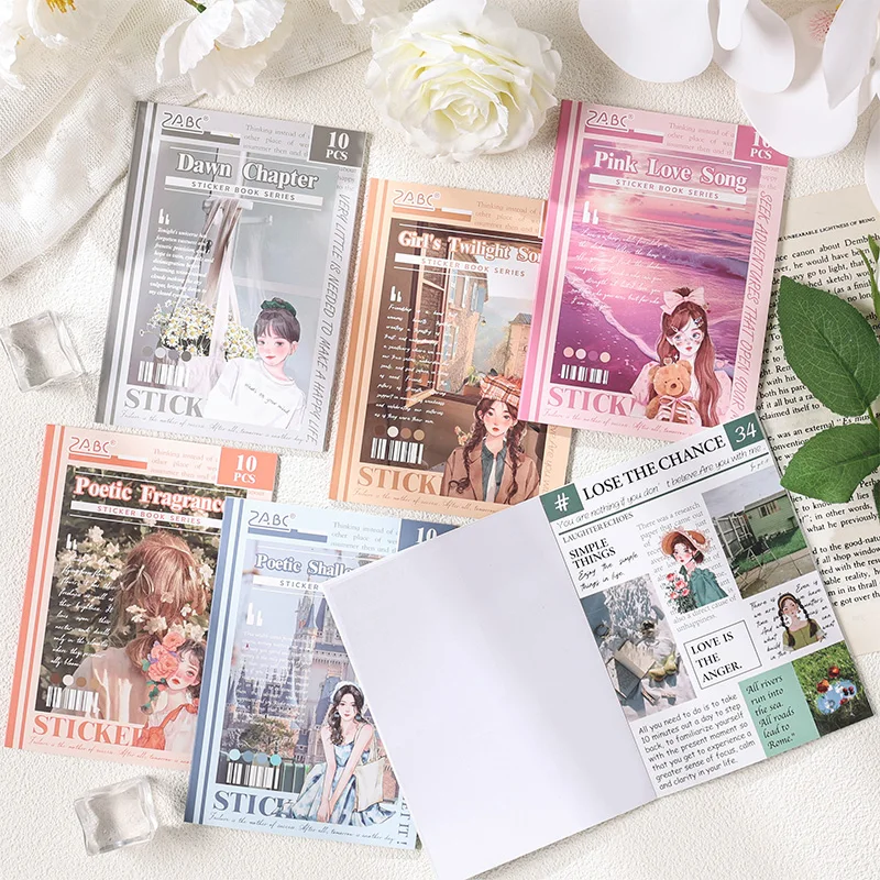 

6packs/LOT The thoughts of a young girl series cute lovely retro decorative art paper sticker