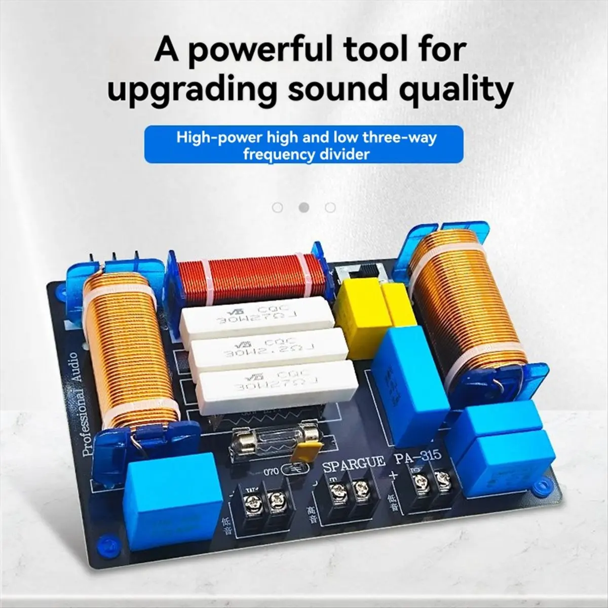 Top Sale  HiFi Speaker Frequency Divider 1 High 2 Low 700W Audio Crossover Filter Distributior DIY High-Fidelity Divider