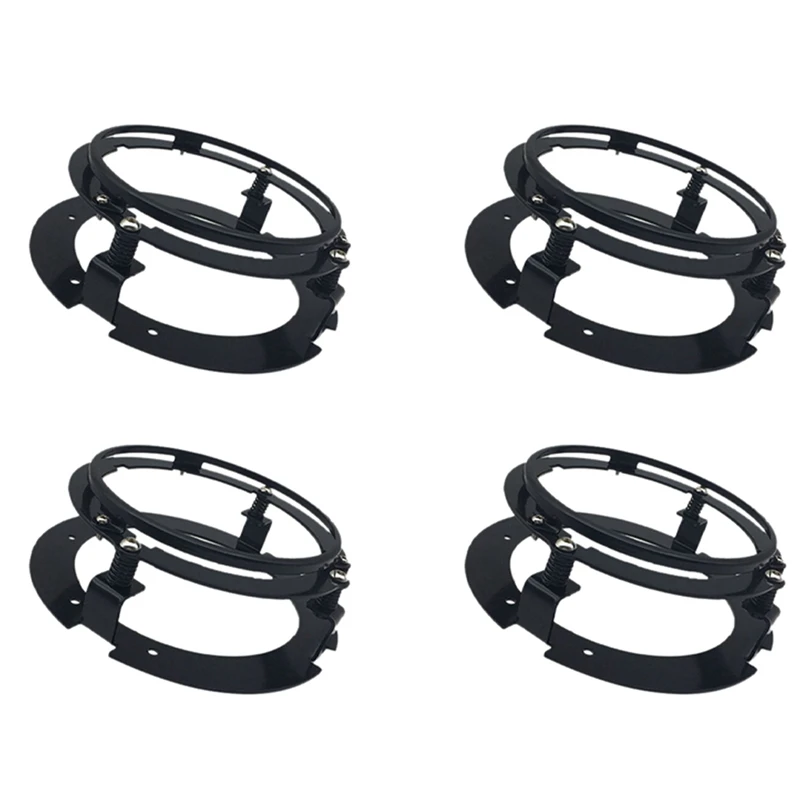 

4Pcs 5.75 Inch Black Car Motorcycles Headlight Round Mounting Bracket Suitable For Touring Softail Jeep