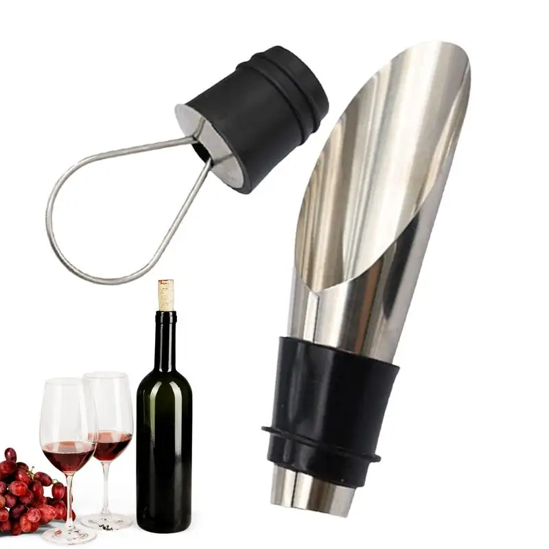 2 Pcs Wine Aerator Pourer, 2-In-1 Portable Aerating Spout For Wine Decanter, Wine Accessories For Party,Simple To Use