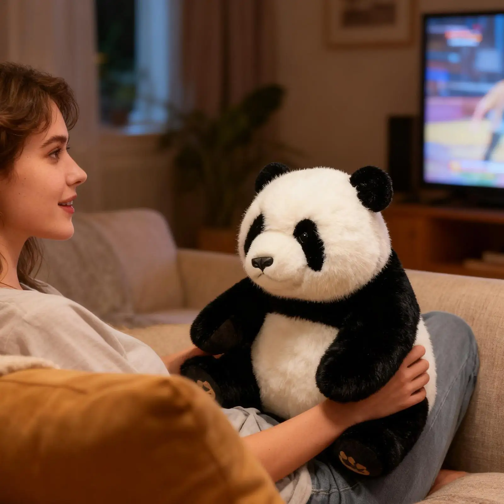 

Плюшевая игрушка-панда 30 см, большая подушка для объятий, мягкая игрушка-обнимашка для декора спальни, снятия стресса, подарок для взрослых, подростков и детей
