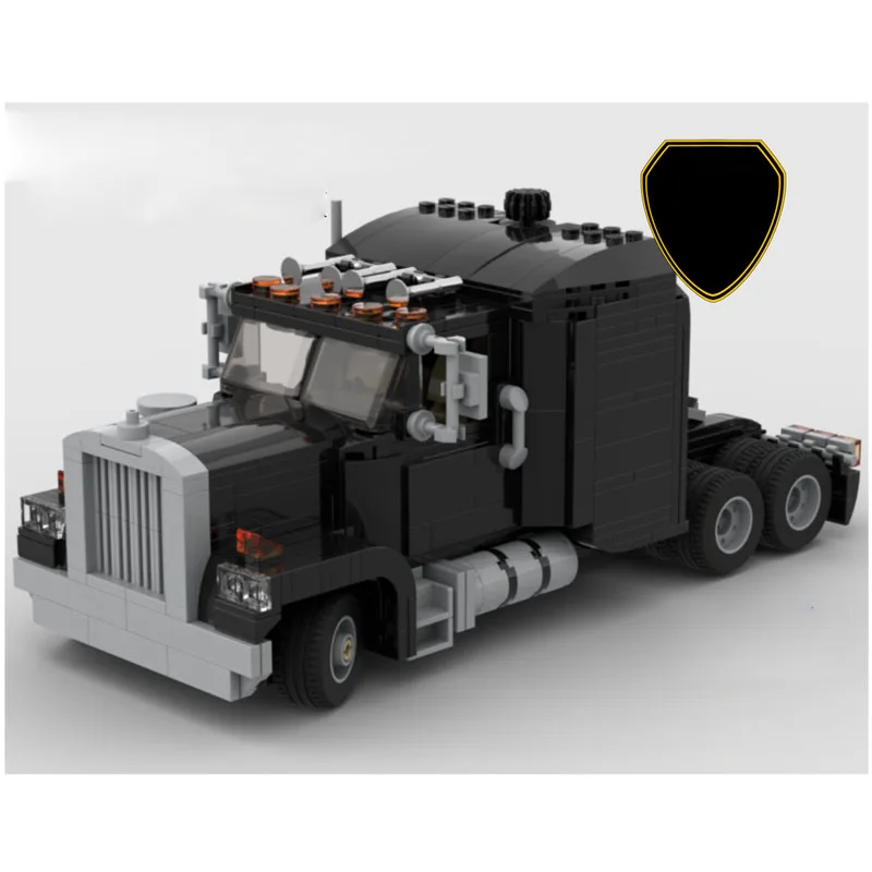 Blocs de construction de camion remorque Cargo MOC-65400, modèle 2069 PartsMOC, blocs de construction créatifs pour garçons et enfants, jouet cadeaux d'anniversaire, nouvelle collection