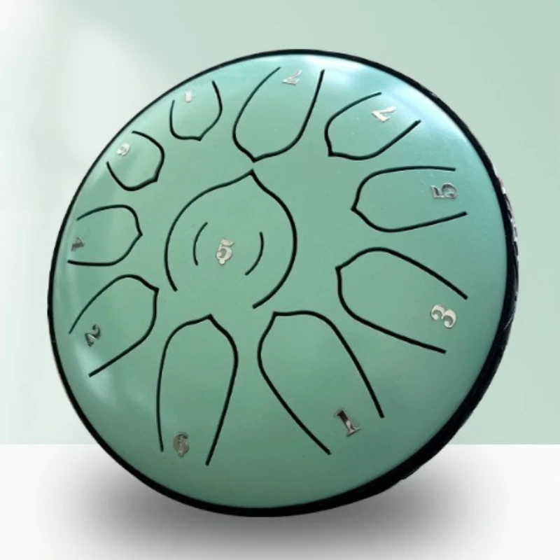 

Carbon Steel Tongue Drum 6 Inch 11 Tone Children Tambourine Professional Meditation Ethereal Drum Portable Handdrum Percussion