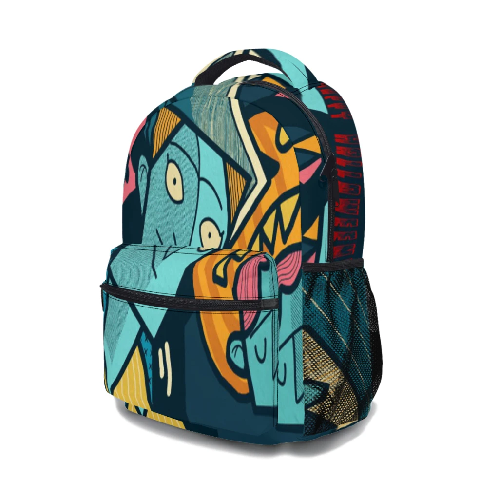 Halloween-196 Versatile Backpack Large Capacity Waterproof Backpack Washable Computer Bag Unisex