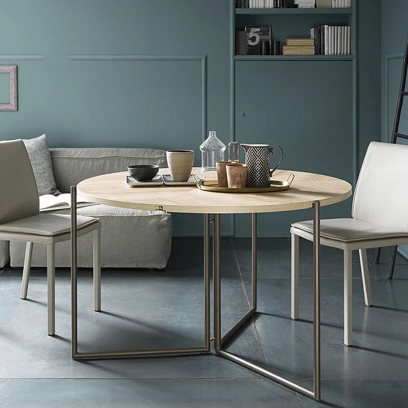 

Big Oval Round Dining Tables Modern Wood Italian Nordic Restaurant Dining Tables Foldable Salon Mesas De Jantar Home Furniture