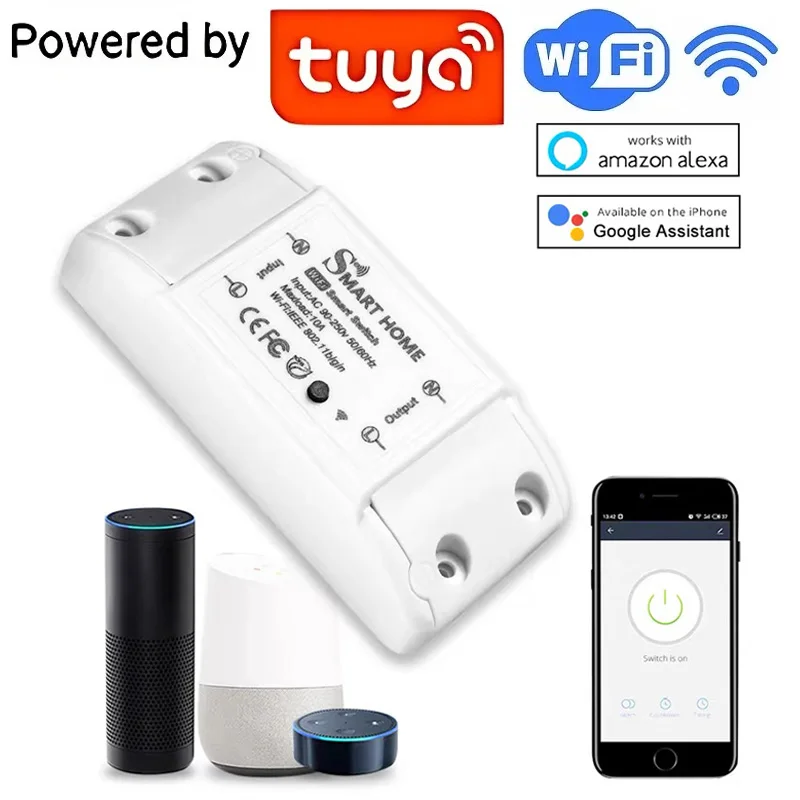 

Smart Home House Wifi Wireless Remote Switch Breaker Domotic LED Light Controller Module Alexa Google Home Smartlife Tuya APP