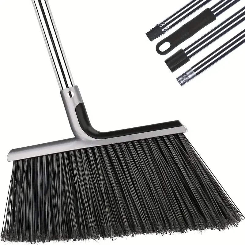 

Heavy-Duty Broom Outdoor for Courtyard Garage Lobby Mall Market Floor Kitchen Room Office Pet Hair Rubbish Cleaning