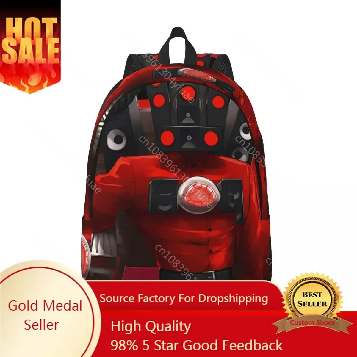 2024 New Skibidi Toilet Backpack Speakerman Men Polyester University Backpacks Lightweight Elegant High School Bags Rucksack