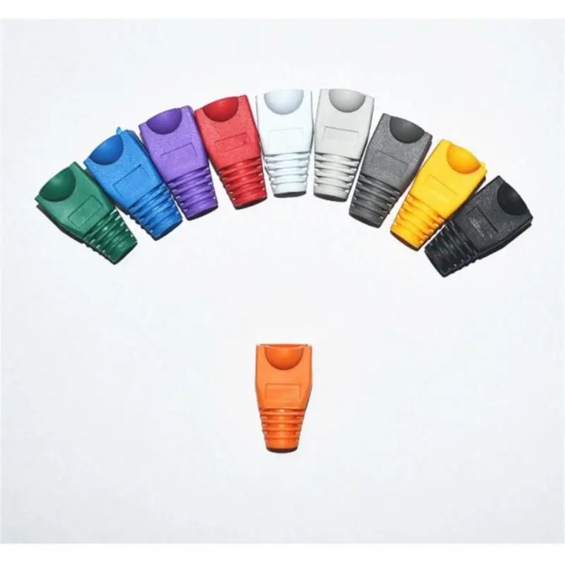 CAT6 CAT5e Adapter Ethernet Network Cable Connector Plugs RJ45 Caps Cat 5 CAT6 protective sleeve multicolour