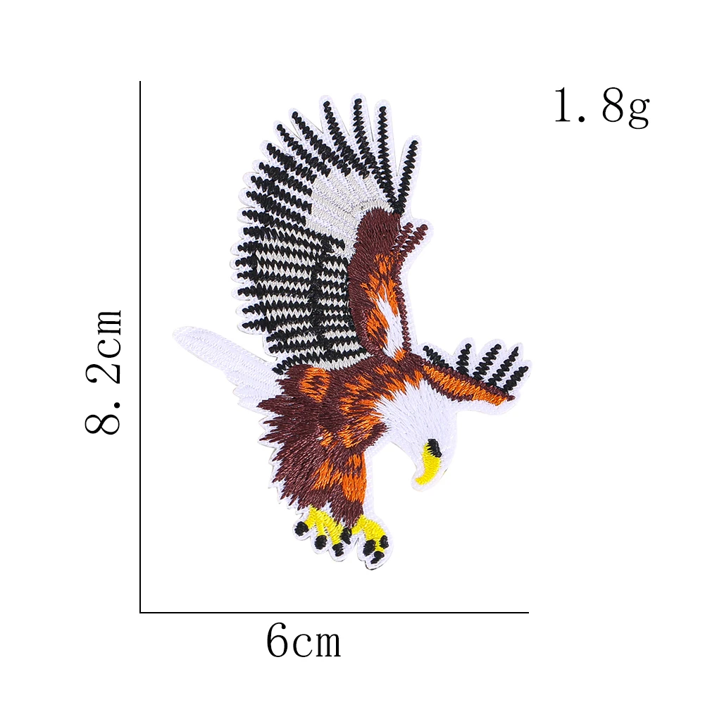 Aufbügelbarer Stickerei-Aufnäher mit Weißkopfseeadler, Amerikanischer Weißkopfseeadler, zum Aufbügeln auf Jeansjacke, Rucksack, Kleidung, DIY-Dekoration – Detail 6