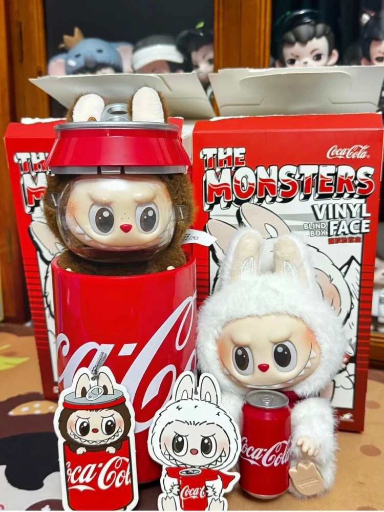 In Stock Labubu The Monsters V3 Cocacola Series Vinyl Face Doll Action Figure Pendant Keychain Backpack Decoration Surprise Gift