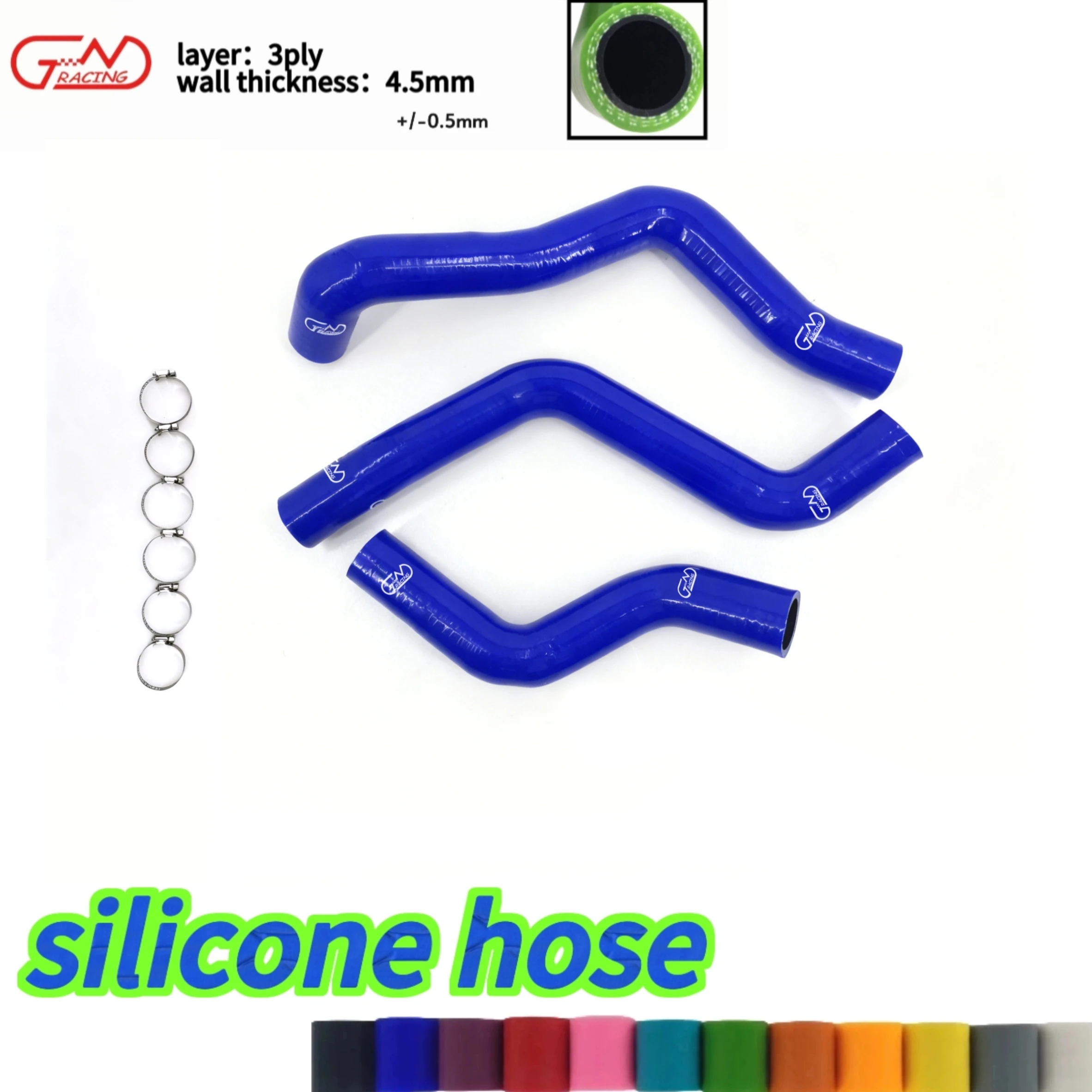 JN RACING Silicone Hose For MAZDA RX-8 RX8 1.3L SE3P 13B-MSP R2 2003-2008 Silicone Radiator Hose