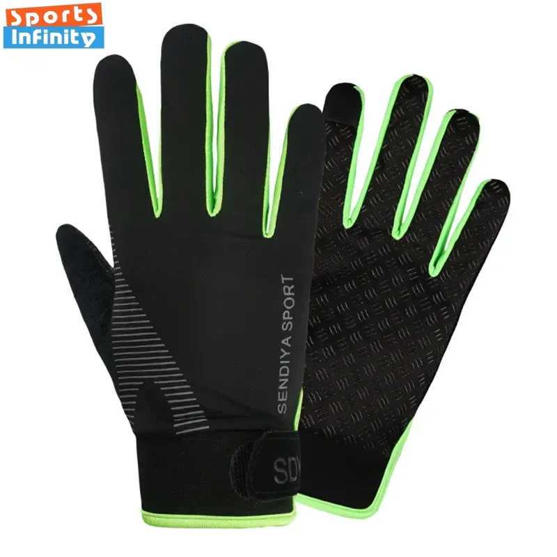 Summer Ice Silk Cycling Gloves Touch Screen Breathable Sun Protection Gloves Sports Fitness Mountaineering Gloves Quick Drying