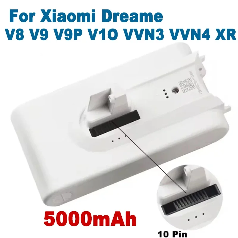 

NEW 25.2V 5000mAh for Xiaomi Vacuum Cleaner VVN4 V8 V9 V9B V9P V10 VVN3 Dreame Vacuum Cleaner 18650 Li Ion Battery Pack