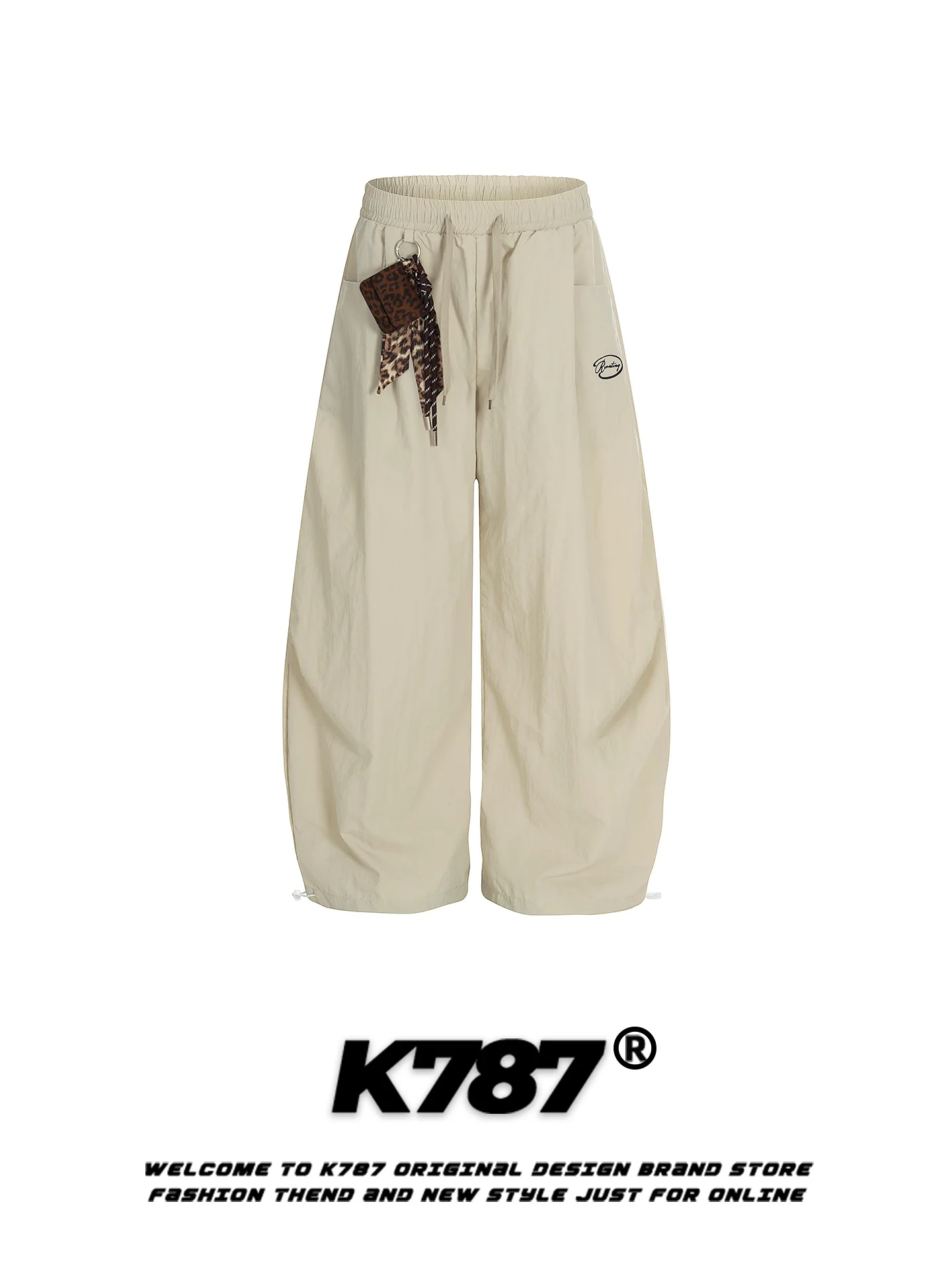 

K787 American Retro Paratrooper Work Pants Wide Leg Casual Trousers Men Women Loose Slimming Faion Brand Casual Pants