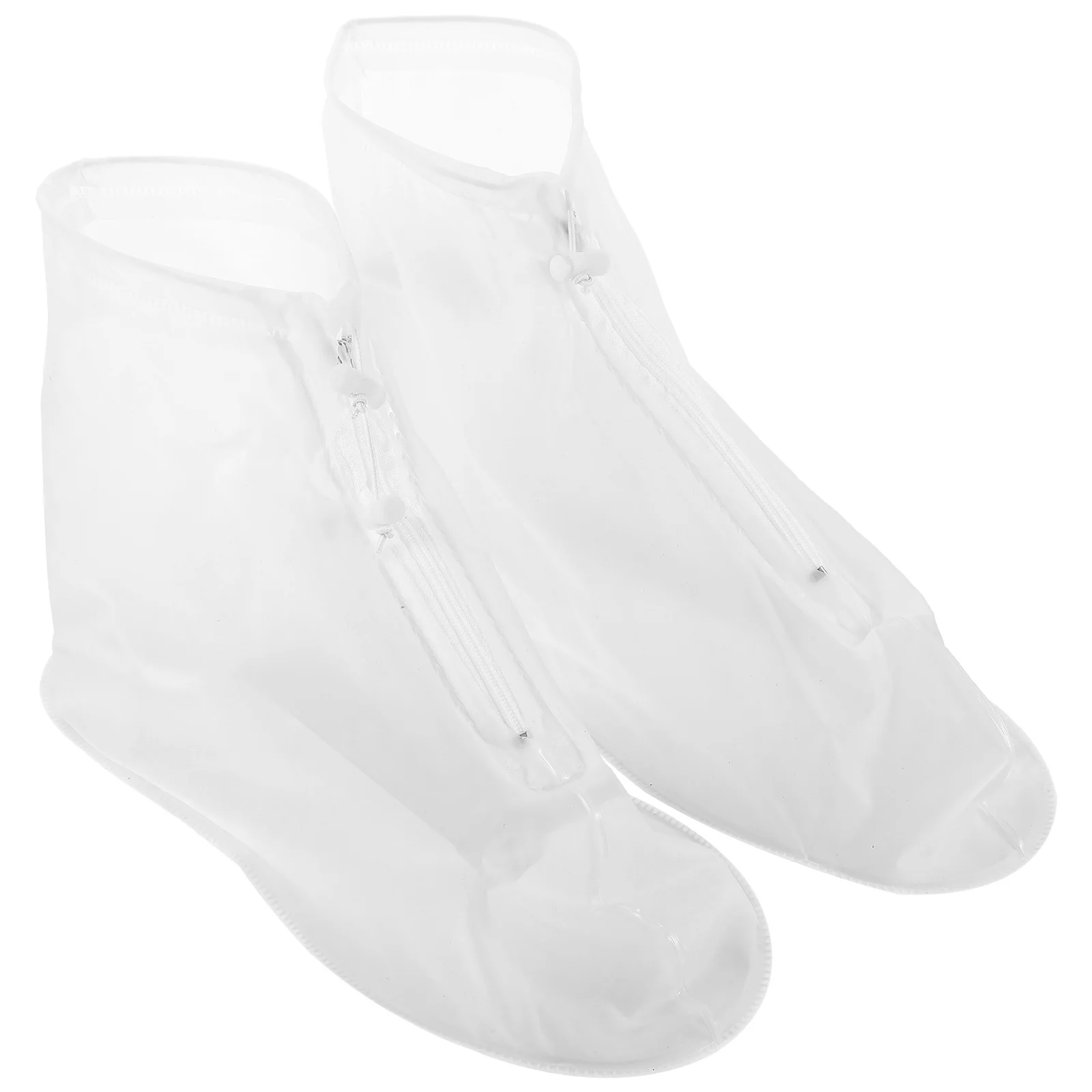 

Waterproof Shoe Covers Overshoes Protective Footwear Reusable Rainproof Boot Cover Middle Tube PVC Non Slip Easy to Wear Clean