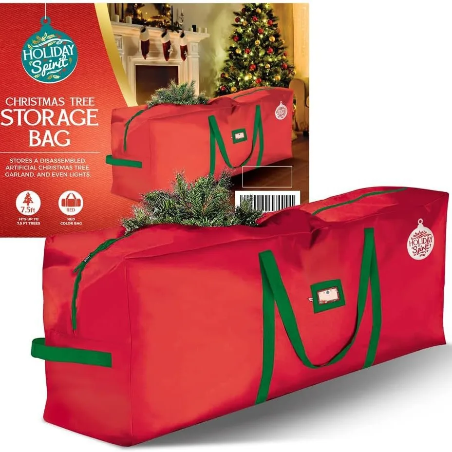 Weihnachtsbaum-Aufbewahrungstasche, robuste Baumtasche, verstärkter Griff und Reißverschluss, wasserdichte Aufbewahrungstasche, Weihnachtsverpackungstasche