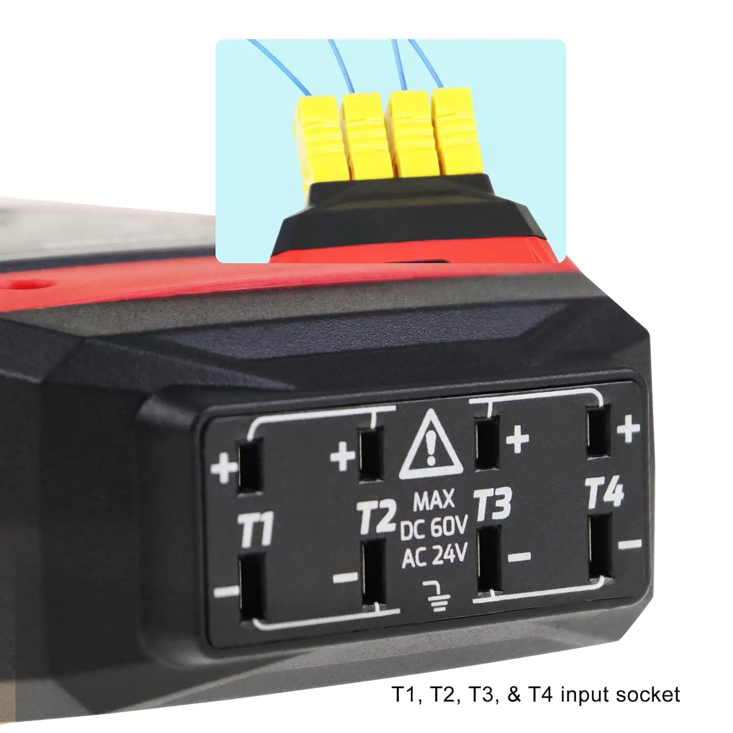 4 Channels Thermocouple Thermometer Data Logger Thermometer K Type Temperature Logger with Sound & Light Alarm and Data Logging