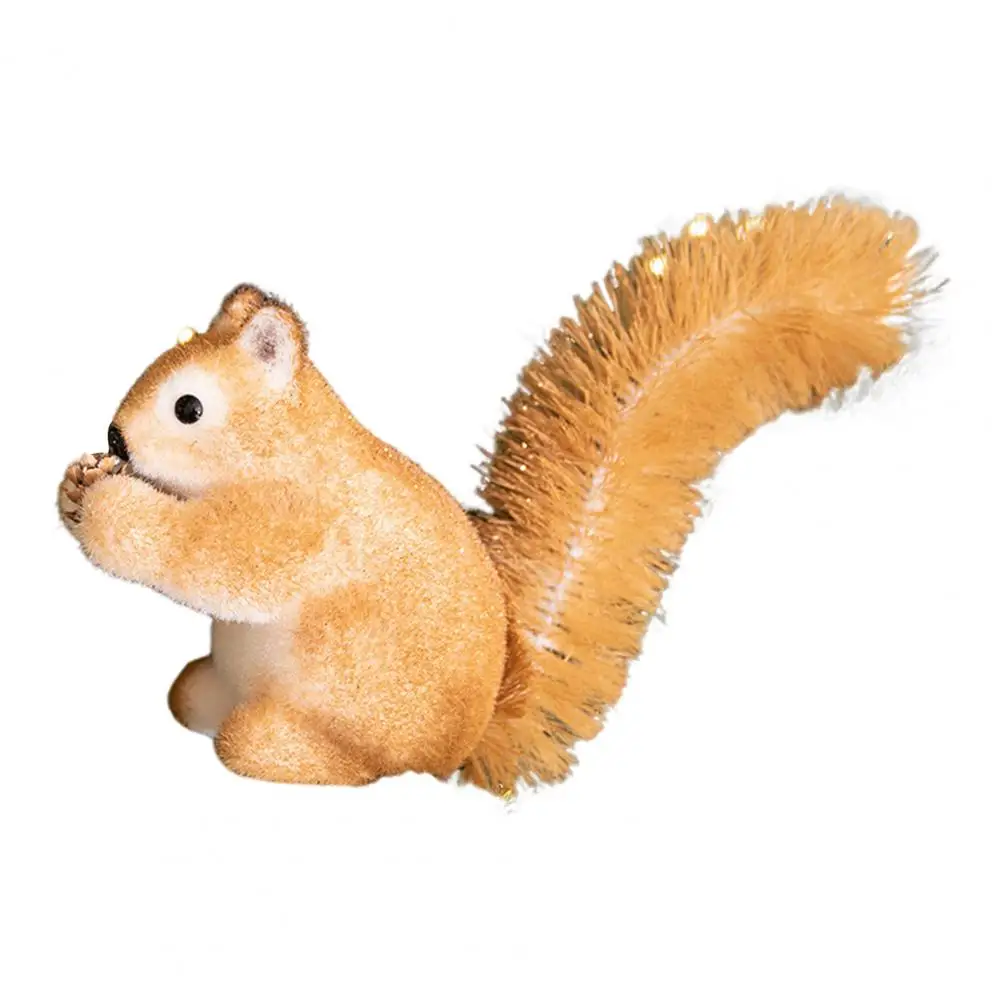 Cute Squirrel Ornament Foam Squirrel Figurine Ornaments For Christmas Tree Home Decor Squirrel Decoration Cute Mini For Table