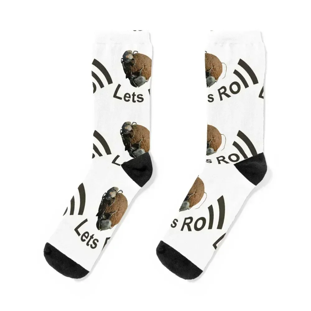 

African Dung Beetles at Work - Lets Roll Socks Novelties Rugby with print Woman Socks Men's