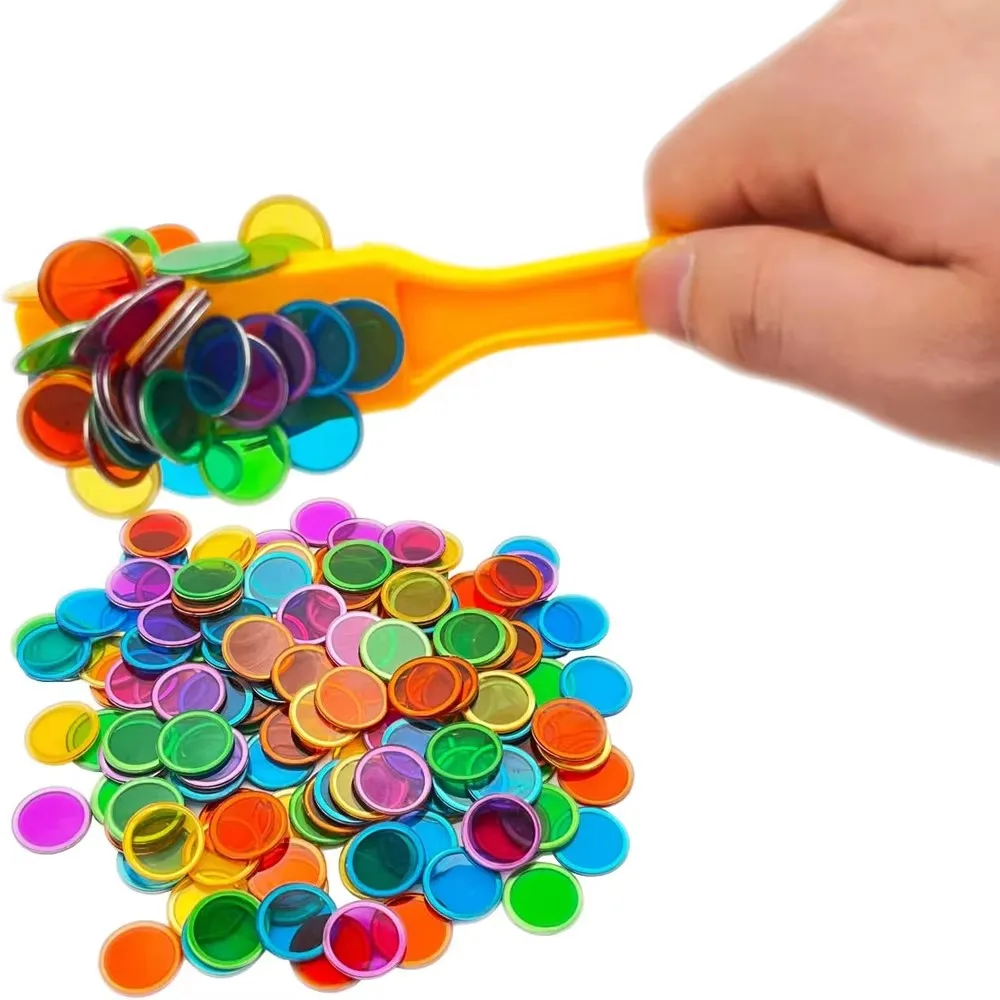 

1/5PCS Magnetic Wands and Bingo Chips Set Magnet Wand Multicolour Metal Ringed Discs Science STEM Kit Learning