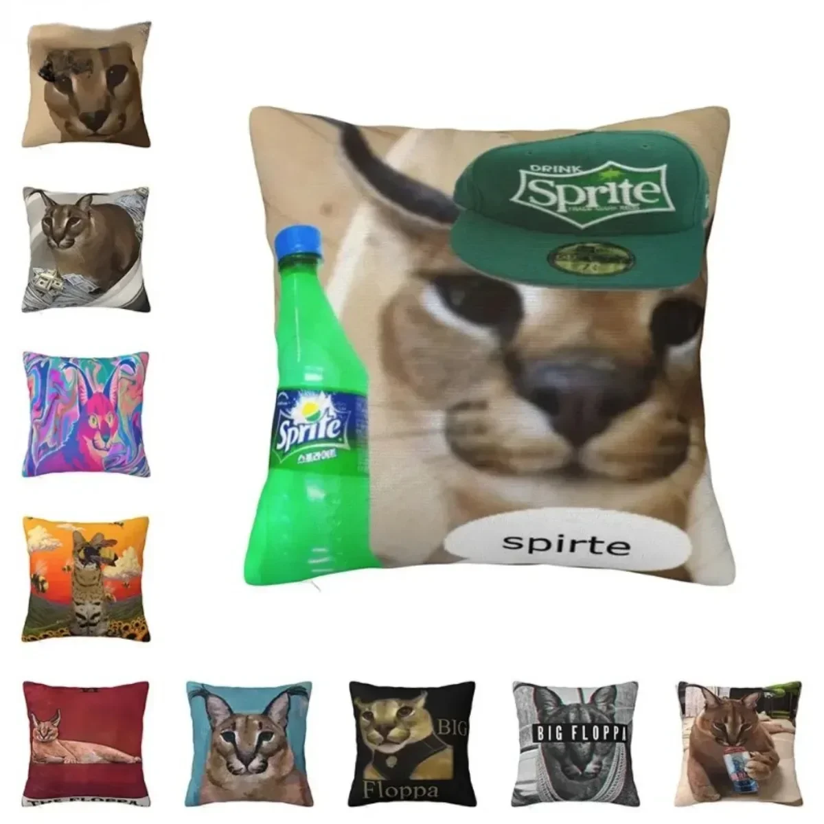 3D Floppa Cat Meme Pillowcases For Pillows Cushion Cover Pillows Sofa Anime Pillow Black Anime Pillowcases For Pillows For Sofa