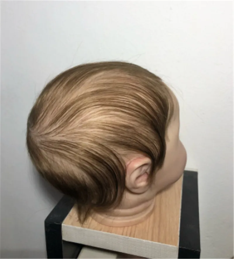 Mais recente boneca reborn mohair peruca premium laranja azul luz marrom mohair macio reborn bebê boneca acessórios