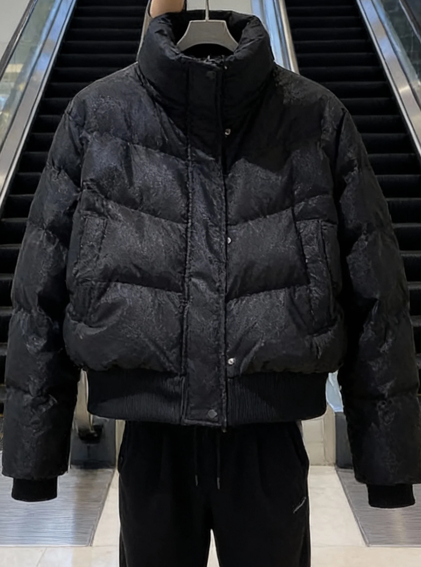 

Sli ort Puffer Jaet Women's Bla Faux Fur Puffa Coat Winter Thi Outerwear Ele Sle Regular Fit Du down