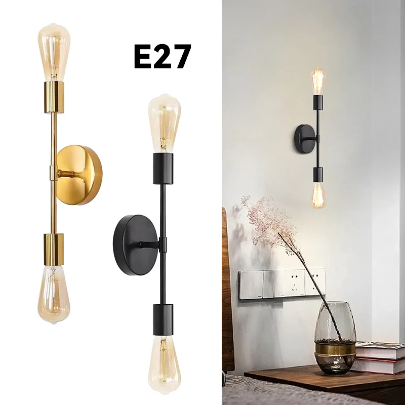 2 Heads Wall Lamps Decor Modern Nordic Wall Light Fixtures Corridor Aisle For Living Room Bathroom Indoor Lighting Sconces