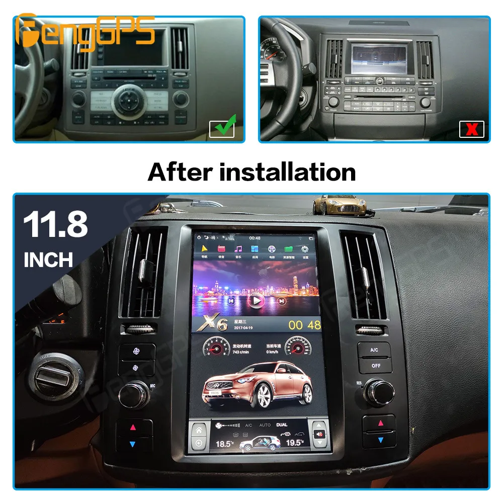 

For Infiniti Fx35 Fx45 2004-2008 Android Car Radio Stereo Multimedia Player 2 Din Autoradio Touch Screen Gps Navi Unit Screen BT