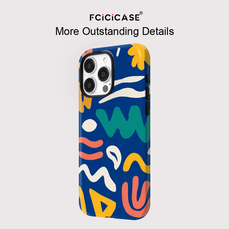 Чехол Fcicicase с магнитной матовой картиной для телефона Magsafe для iPhone 16, 15, 14, плюс 13, 12, 11 Pro Max, противоударный жесткий чехол из ПК