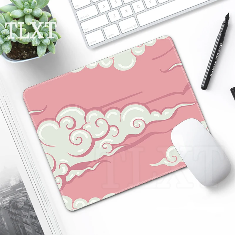 Tapis de souris rose Sakura, petit tapis de souris mignon, pour la maison, clavier, bureau, pour ordinateur portable, 20x25cm