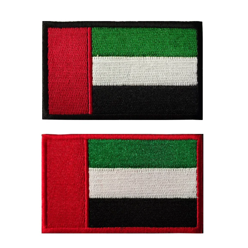 UAE Flag Tactical Patch UAE Badge Embroidery Badge Cloth Sticker Flag Tactical Military Patches Army Applique Badge