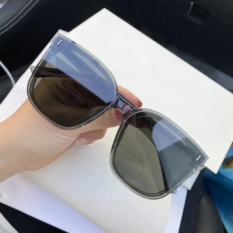 Retro Large Frame Sunglasses Men Women Popular Square Sun Glasses Ladies Black Eyeglasses Driver Goggles UV400 Eyewear