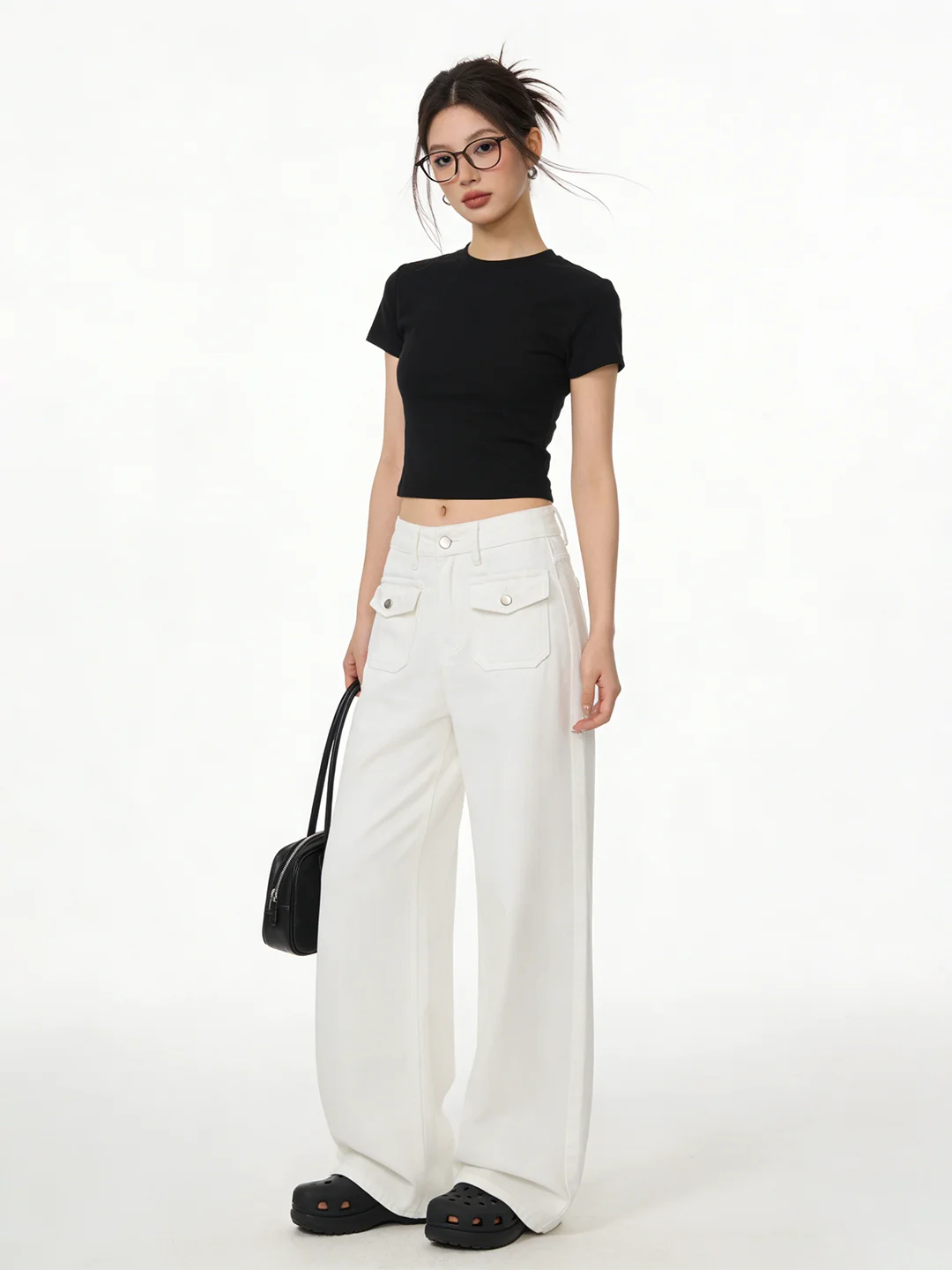 

High Waist Wide Leg Denim Jeans Women's Commute Comfortable Skin-Friendly Summer 2026 Slimming Floor-Length Pants