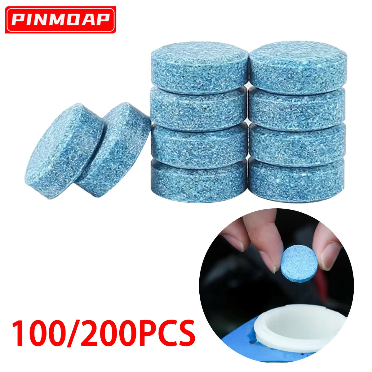 

100/200pcs Solid Cleaning Agent Automotive Windshield Cleaning Agent Effervescent Tablets Automotive Wiper Concentrate Tablets