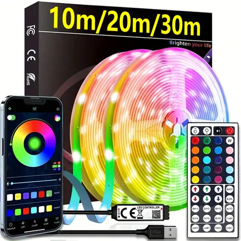 USB 10M/20M/30m LED 라이트 스트립 블루투스 APP 제어 Luces Led 라이트 스트립 다이오드 테이프 리본 룸 장식 TV 백라이트 Best5 USB 10M/20M/30m LED 라이트 스트립 블루투스 APP 제어 Luces Led 라이트 스트립 다이오드 테이프 리본 룸 장식 TV 백라이트 Best5