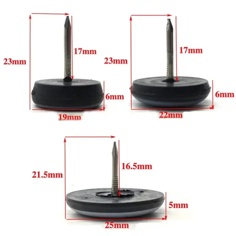 19/22/32/38 مللي متر الأثاث الساق المتزلجون منصات مع مسمار قدم الأثاث تتحرك الطائرات الشراعية المحرك الطابق حامي للطاولات الأرائك كرسي
