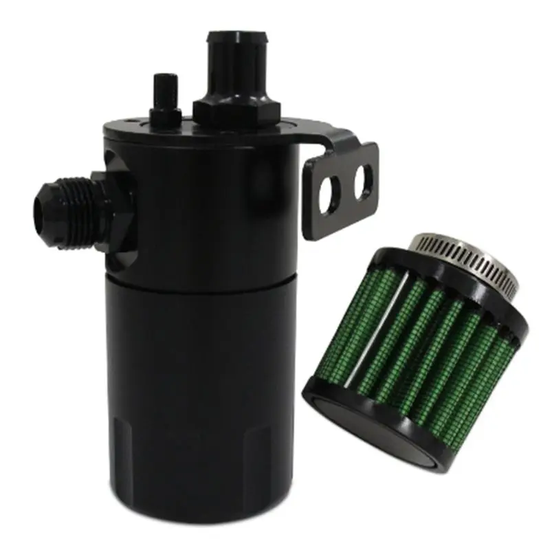 

Reservoir Tank Fuel Tank 500ML Car Oil Catch Can Universal Breather Reservoir Car Accessories AN10 5/8 Inch Port