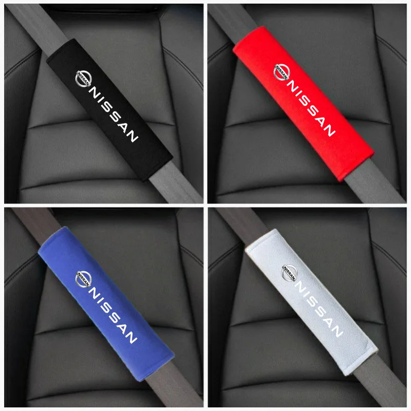 

2Pcs Seat Belt Plush Shoulder strap Covers Car Shoulder Pad Seat Belt for Nissan Qashqai Juke X-Trail Patrol Note Leaf Altima