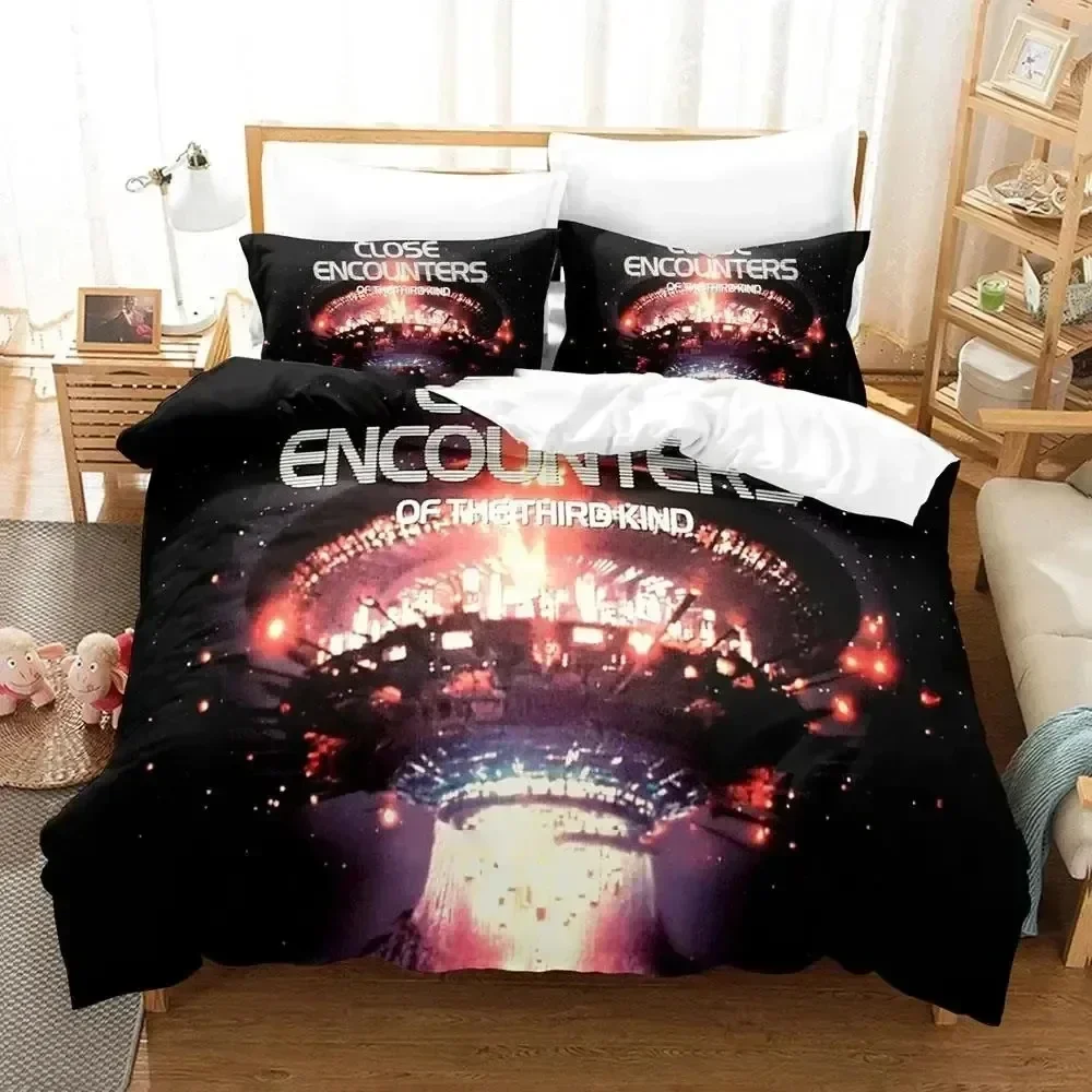 

Luxury New 3D Print Close Encounters of the Third Kind Bedding Set Duvet Cover Bed Set Quilt Cover Pillowcase Queen Boys Adult